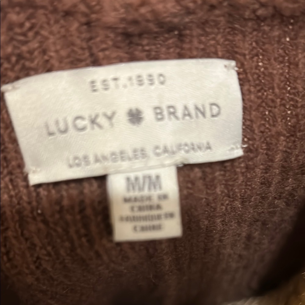 Lucky Brand Chocolate Brown Open-Front Cardigan Tie Sleeves - Picture 2 of 11